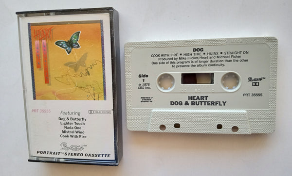 HEART (Ann & Nancy Wilson)  - "Dog & Butterfly" - Cassette Tape  (1978/1989) - [Digitally Remastered] - Mint