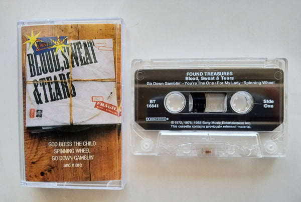 BLOOD, SWEAT & TEARS (David Clayton-Thomas) - "Found Treasures" (w/"Spinning Wheel") - Cassette Tape  (1982) - Mint