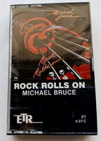 MICHAEL BRUCE (Alice Cooper Original Guitarist!) - "Rock Rolls On" - Cassette Tape (1983) [RARE & HTF!] - <b style="color: purple;">SEALED</b>
