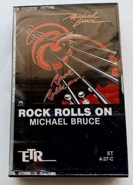 MICHAEL BRUCE (Alice Cooper Original Guitarist!) - "Rock Rolls On" - Cassette Tape (1983) [RARE & HTF!] - <b style="color: purple;">SEALED</b>