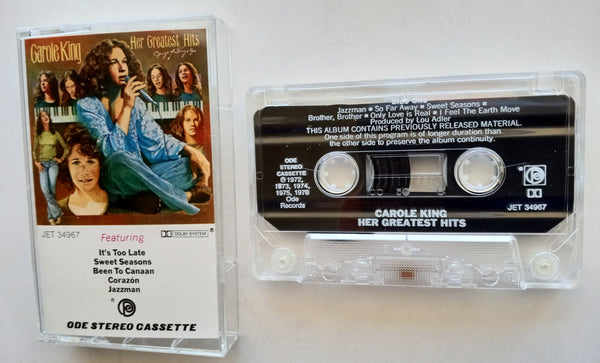 CAROLE KING - "Her Greatest Hits" - Cassette Tape  (1978/1992) [Digitally Remastered] - Mint