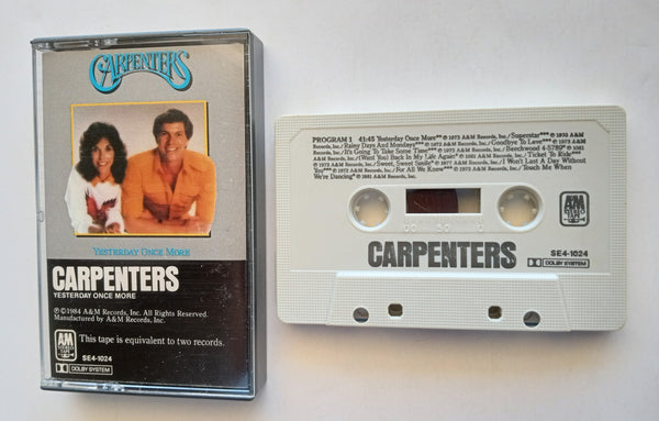 CARPENTERS (Karen & Richard) - "Yesterday Once More"- [Double-Play Cassette Tape] (1984) [Rare *Silver Eagle Version*!] - Mint