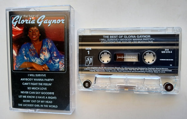 GLORIA GAYNOR - "Greatest Hits" (w/"I Will Survive") - Cassette Tape (1988) [Digitally Remastered] - Mint