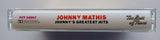 JOHNNY MATHIS - "Johnny's Greatest Hits" - Cassette Tape  (1958/1992) [Digitally Remastered] - Mint