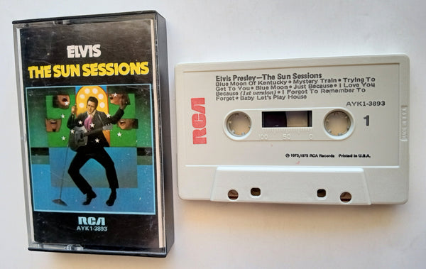 ELVIS PRESLEY - "The Sun Sessions" (w/"That's All Right") - Cassette Tape  (1976/1979) [Rare!] - Mint