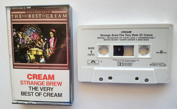 CREAM (Eric Clapton) - "Strange Brew: The Very Best Of" - Cassette Tape (1983/1989) - Mint