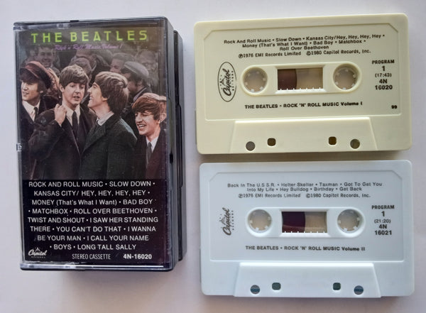 THE BEATLES (John Lennon, Paul McCartney, George Harrison, Ringo Starr) - "Rock 'N' Roll Music" [2 Cassette Tape Set - Vol. 1 & Vol. 2] (1976/1988) - Mint