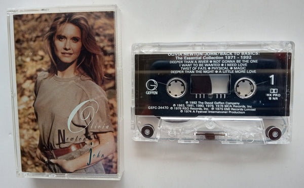 OLIVIA NEWTON-JOHN - "Back To Basics: The Essential Collection 1971-1992" - [Double-Play Cassette Tape] (1992) - Near Mint