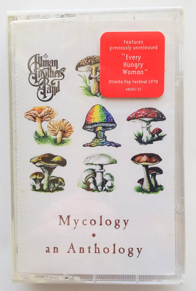THE ALLMAN BROTHERS BAND (Gregg Allman) - "Mycology: An Anthology" (Columbia Era Best Of) - Cassette Tape (1998) [Digitally Remastered] ["Call-Out" Sticker!] [Unreleased Track!] - <b style="color: purple;">SEALED</b>