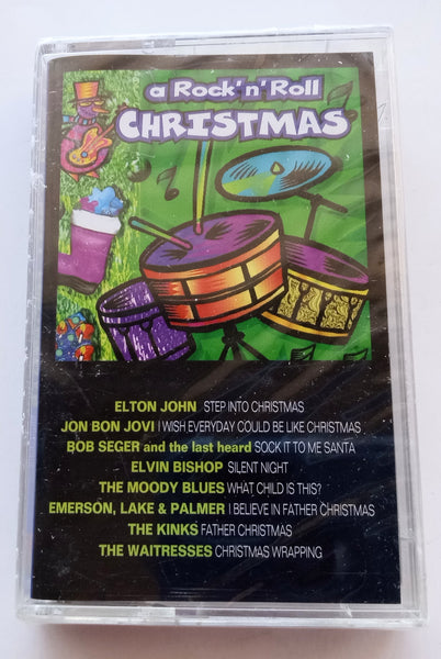 VARIOUS ARTISTS  - "A Rock 'N' Roll Christmas" - Cassette Tape (1994) [Rare Bob Seger Song!] - <b style="color: purple;">SEALED</b>