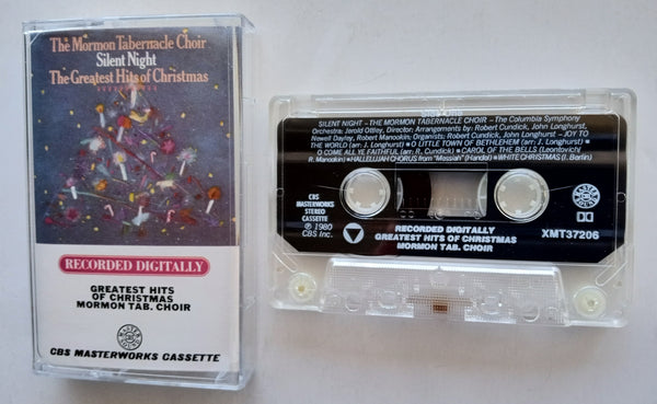 THE MORMAN TABERNACLE CHOIR  - "Silent Night: The Greatest Hits Of Christmas" [Master Sound® - Digital -<b style="color: red;">Audiophile</b>] - Cassette Tape (1981) [Digitally Remastered] - Mint