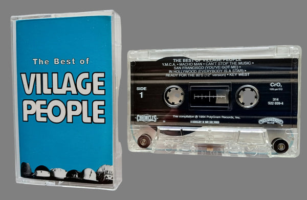 VILLAGE PEOPLE  (Victor Willis) - "The Best Of" - [Double-Play] <b style="color: red;">Audiophile</b> Chrome Cassette Tape (1994) [Digitally Remastered] [HX-Pro] [Bonus Tracks!] - Mint