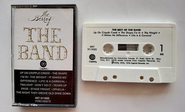 THE BAND (Robbie Robertson, Levon Helm, Rick Danko, Garth Hudson, Richard Manuel) - "The Best Of" - Cassette Tape (1976) [RCV] - Mint