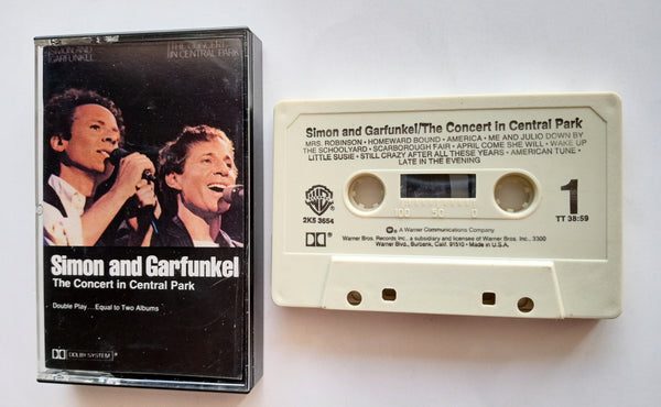 SIMON AND GARFUNKEL - "The Concert In Central Park" - Double Play Cassette Tape  (1982) - Mint