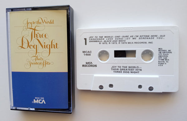 THREE DOG NIGHT (Chuck Negron, Cory Wells, Danny Hutton) - "Joy To The World (Their Greatest Hits)" - Cassette Tape  (1974/1984) - Mint