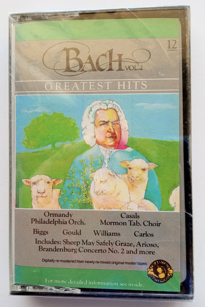 BACH  - "Bach's Greatest Hits, Vol. 2" (Various) - Cassette Tape (1984) - <b style="color: purple;">SEALED</b>