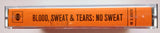 BLOOD, SWEAT & TEARS (Jerry Fisher, Bobby Colomby) - "No Sweat" - Cassette Tape (1973) [Rare Spain Import!] - Mint