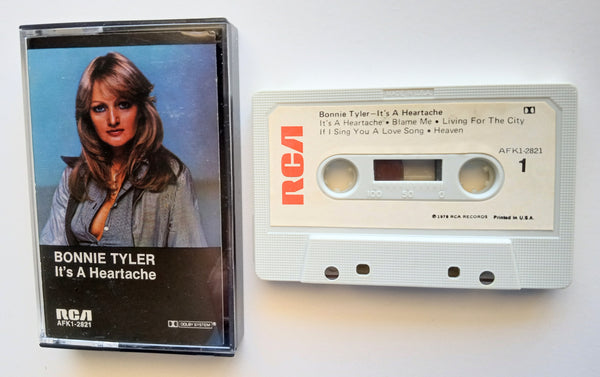 BONNIE TYLER  - "It's A Heartache" - Cassette Tape (1978) [Original 1st Issue w/Paper Labels!] [Rare!] - Near Mint