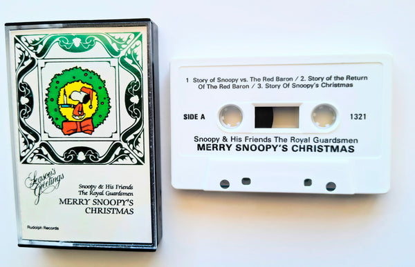 THE ROYAL GUARDSMEN - "Merry Snoopy's Christmas" - Cassette Tape (1967/1982) [3rd Rudolph Issue - Green Cover] - Mint