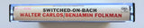 WALTER CARLOS (Not "Wendy"!) - "Switched-On Bach" - Cassette Tape (1968) [Rare & HTF!] [Moog!] - Mint