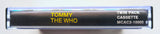 THE WHO - (Pete Townshend, Roger Daltrey) - "Tommy" - [Double-Play Cassette Tape] (1969/1983) [White Shell Version] - Mint