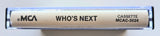 THE WHO - "Who's Next" - Cassette Tape (1971/1975) [Original MCA 1975 Version!] [Paper Labels] - Mint