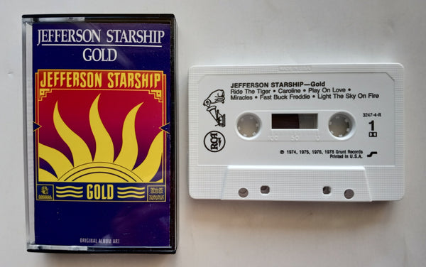 JEFFERSON STARSHIP (Marty Balin, Grace Slick) - "Gold" - Cassette Tape  (1979/1992) [Digitally Remastered] - Mint