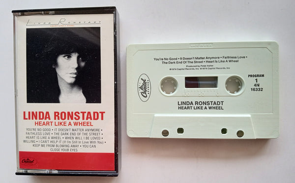 LINDA RONSTADT (Stone Poneys) - "Heart Like A Wheel" (w/"You're No Good") - Cassette Tape (1974/1990) [Digitally Remastered] - Mint