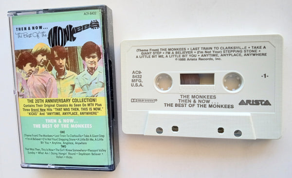 THE MONKEES (Mike Nesmith, Mickey Dolenz, Davy Jones, Peter Tork) - "Then & Now...The Best of The Monkees" - [Double-Play Cassette Tape] (1986) [Bonus Tracks!] [C/O]  - Mint